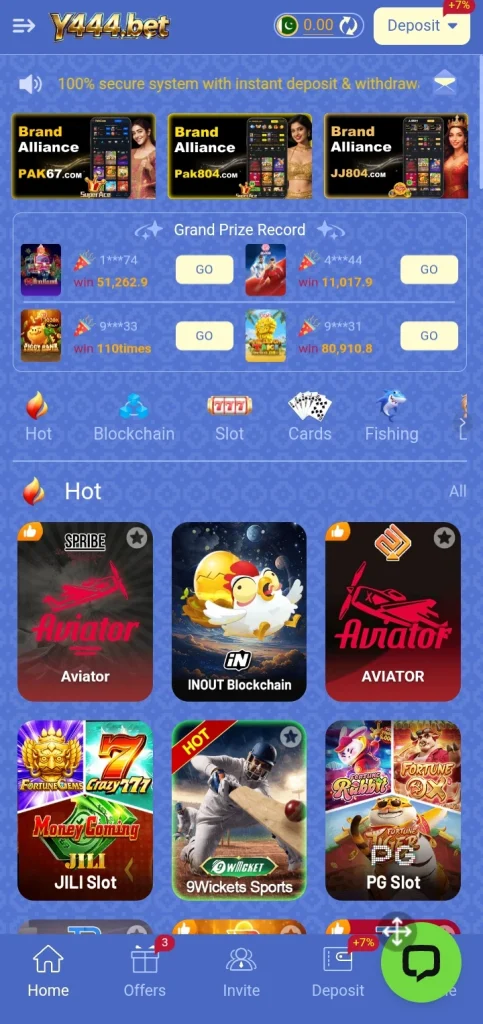 y444-bet-homepage